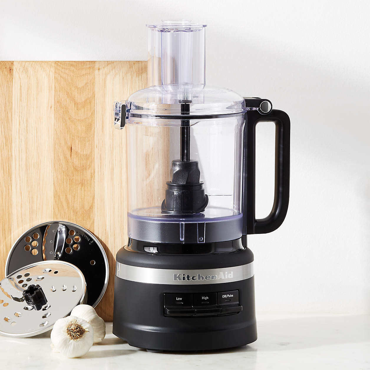 KitchenAid Matte Black 9Cup Food Processor + Reviews Crate and Barrel