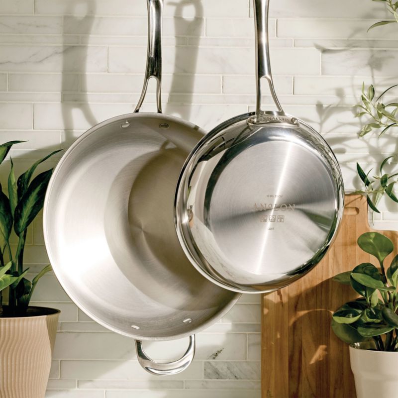 KitchenAid ® Anolon Everlast Stainless Steel Tri-Ply 10" & 12.5" Fry Pan Set - image 2 of 5