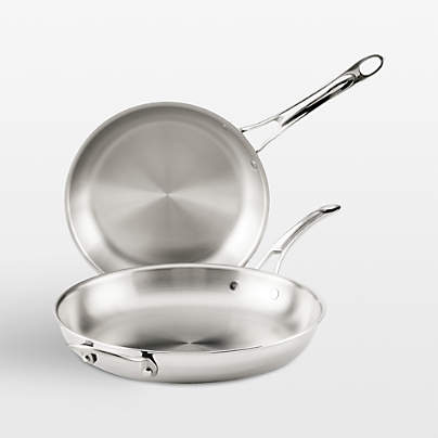 Anolon ® Everlast Stainless Steel Tri-Ply 10" & 12.5" Fry Pan Set