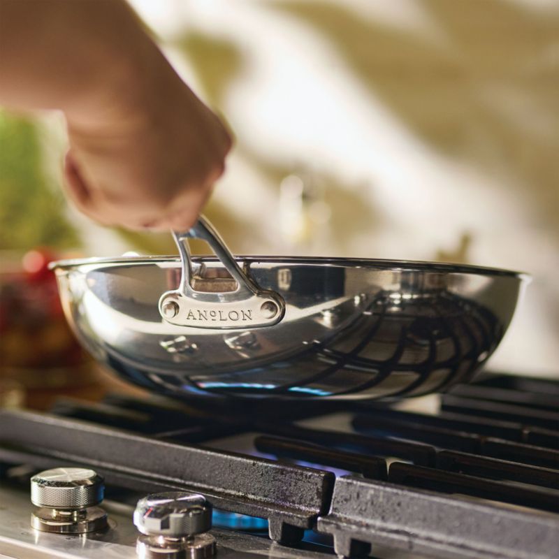 KitchenAid ® Anolon Everlast Stainless Steel Tri-Ply 12.5" Stirfy Pan - image 4 of 5