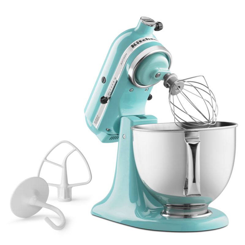 Crate&Barrel KitchenAid ® Artisan ® Series Limited-Edition Light & Shadow  5-Quart Tilt-Head Stand Mixer with Black Ceramic Bowl