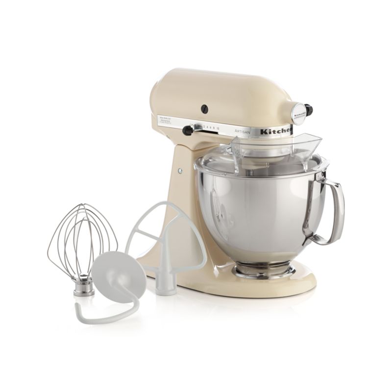 Crate&Barrel KitchenAid ® Artisan ® Series Limited-Edition Light & Shadow 5-Quart  Tilt-Head Stand Mixer with Black Ceramic Bowl