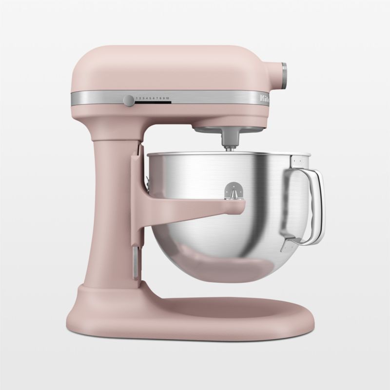 KitchenAid 5-Quart Tilt Head Stand Mixer With Flex Edge Beater Glass Bowl  Feather Pink 