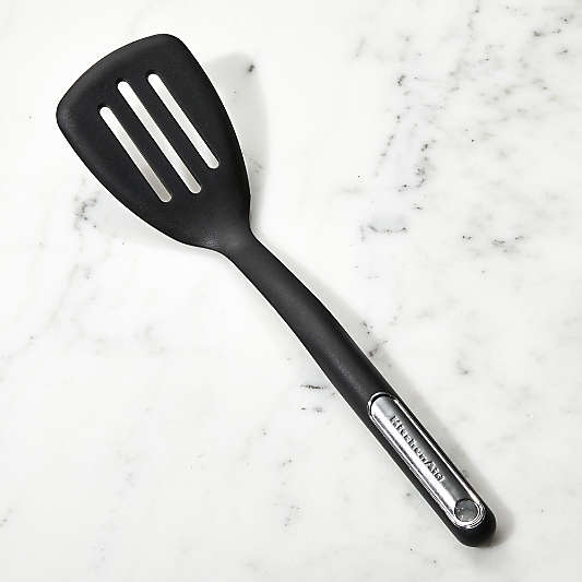 KitchenAid ® Black Silicone Slotted Turner