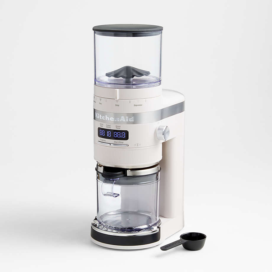 KitchenAid Matte Milkshake White Burr Coffee Grinder + Reviews, Crate &  Barrel