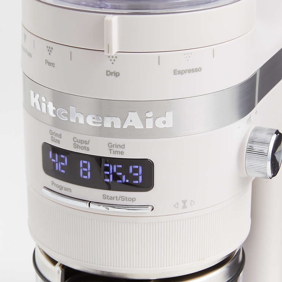 KitchenAid Matte Milkshake White Burr Coffee Grinder + Reviews, Crate &  Barrel