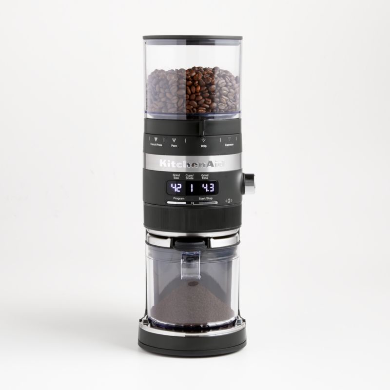 KitchenAid Matte Milkshake White Burr Coffee Grinder + Reviews, Crate &  Barrel