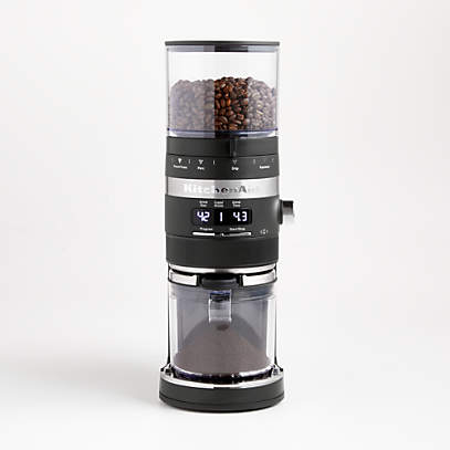 KitchenAid Matte Black Burr Coffee Grinder + Reviews