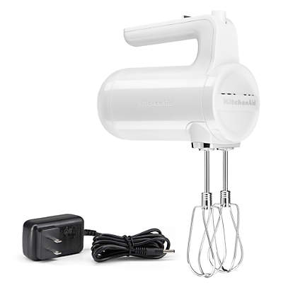 Tru Cordless Collection Hand Mixer, White