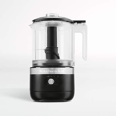 KitchenAid Black Cordless 5-Cup Mini Food Processor Chopper +