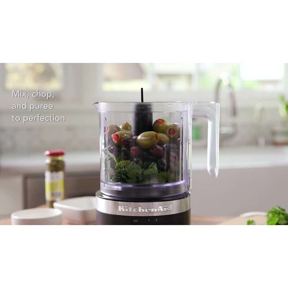 KitchenAid Black Cordless 5-Cup Mini Food Processor Chopper + Reviews, Crate & Barrel Canada