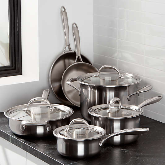 KitchenAid ® 10-Piece Triply Stainless Steel Cookware Set