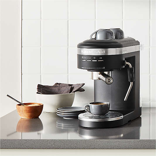 KitchenAid ® Matte Black Espresso Machine and Burr Grinder Set