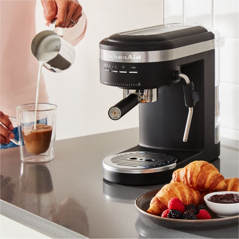 KitchenAid ® Matte Black Espresso Machine and Burr Grinder Set - image 1 of 5