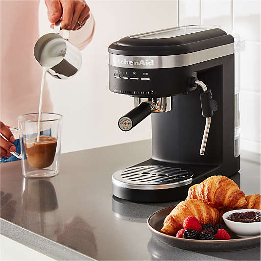 KitchenAid ® Matte Black Espresso Machine and Burr Grinder Set