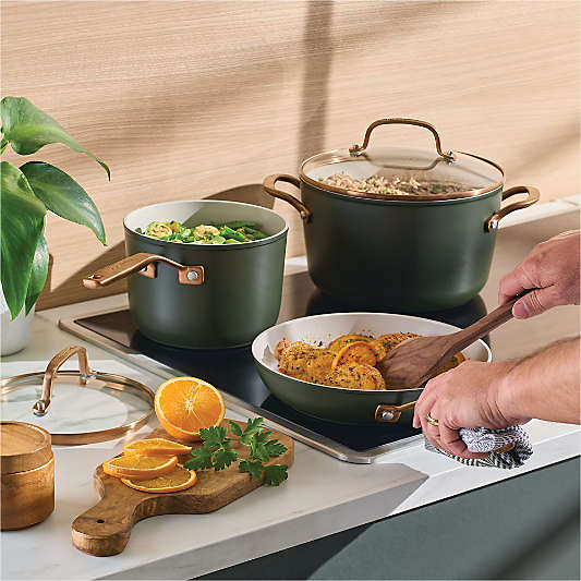 KitchenAid ® Design Series Evergreen Ceramic Non-Stick 12-Piece Cookware Set