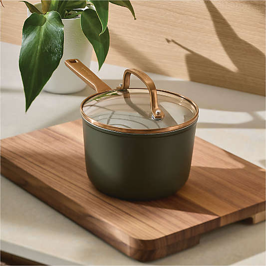 KitchenAid ® Design Series Evergreen Ceramic Non-Stick Induction 2-Qt. Saucepan with Lid