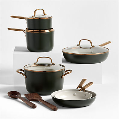 View KitchenAid ® Design Series Evergreen Ceramic Non-Stick Induction 12-Piece Cookware Set details