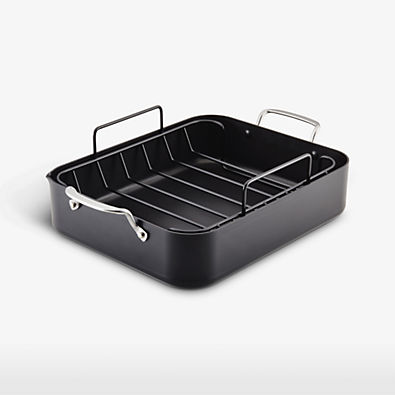 View KitchenAid ® Large 19.5" Non-Stick Roasting Pan with Rack details