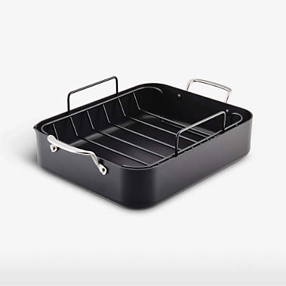 KitchenAid Hard-Anodized Aluminum Non-Stick Roasting Pan with Rack +  Reviews