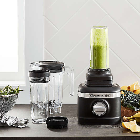 KitchenAid® K150 Blender Matte Black with 2 Personal Blender Jars
