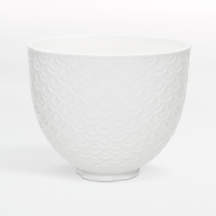 KitchenAid Stand Mixer Mermaid Lace White 5-Qt. Ceramic Mixing Bowl + Reviews | Crate & Barrel