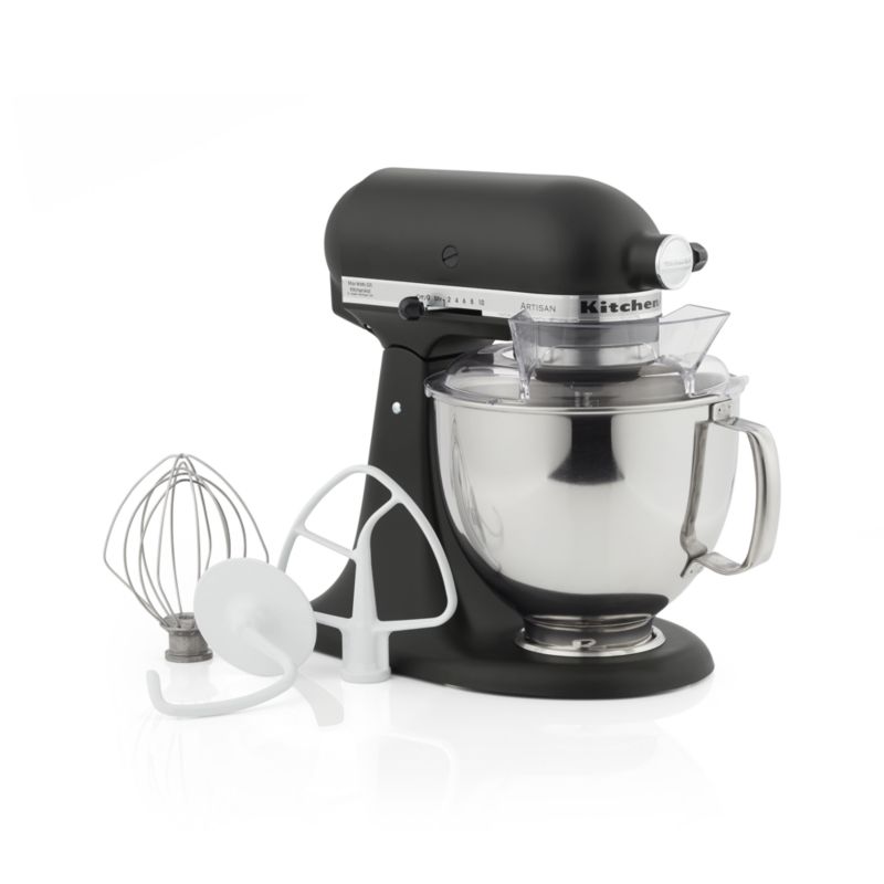 KitchenAid KSM150PSBM Artisan Matte Black 5-Quart Tilt-Head Stand Mixer +  Reviews, Crate & Barrel