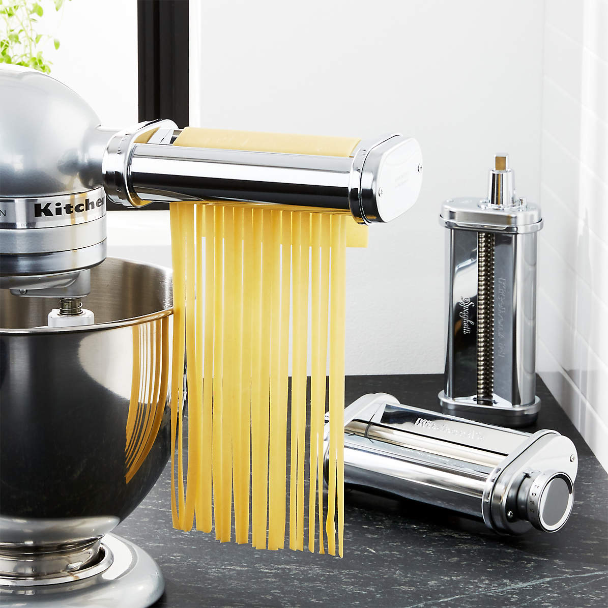 KitchenAid 3-Piece Pasta Roller and Cutter Set Reviews Crate  Barrel