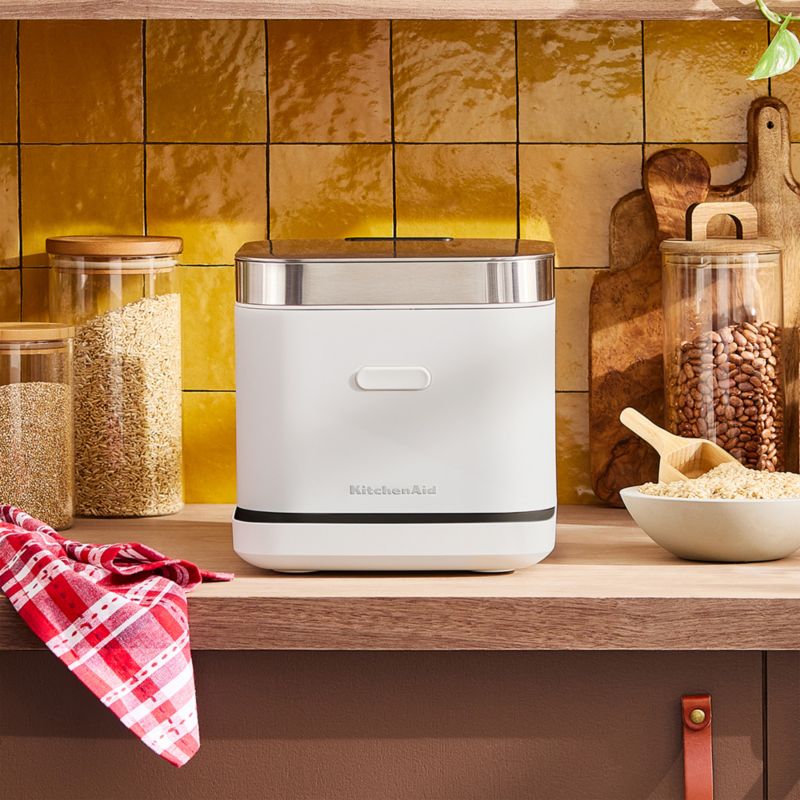 KitchenAid ® Porcelain White Compact Grain and Rice Cooker - image 2 of 10