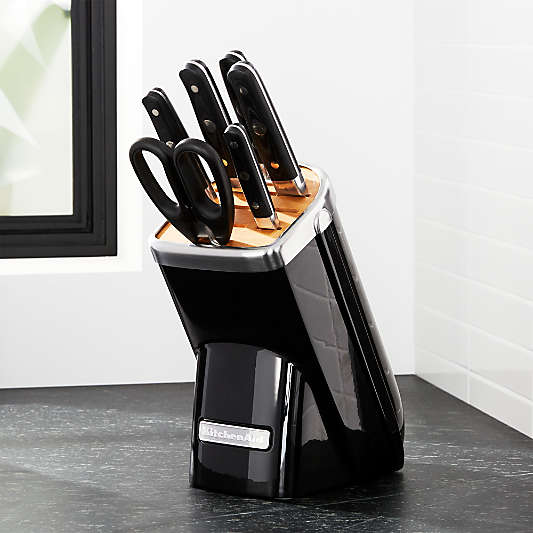 KitchenAid ® Professional Series 7-Piece Onyx Black Knife Block Set