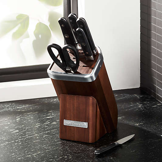 KitchenAid © Pro 7-Piece Acacia Knife Block Set