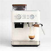 KitchenAid Porcelain Semi-Automatic Espresso Machine with Walnut Accessory Pack