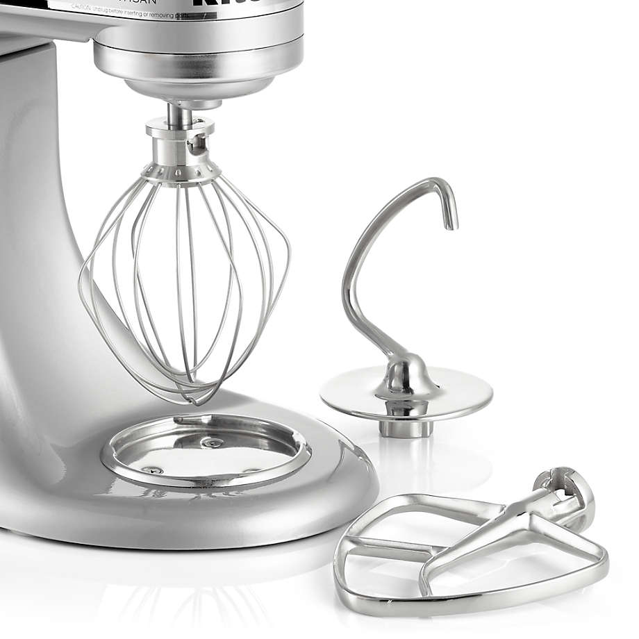KitchenAid Stand Mixer Stainless Steel Mixing Attachments, Set of + Reviews | Crate & Barrel
