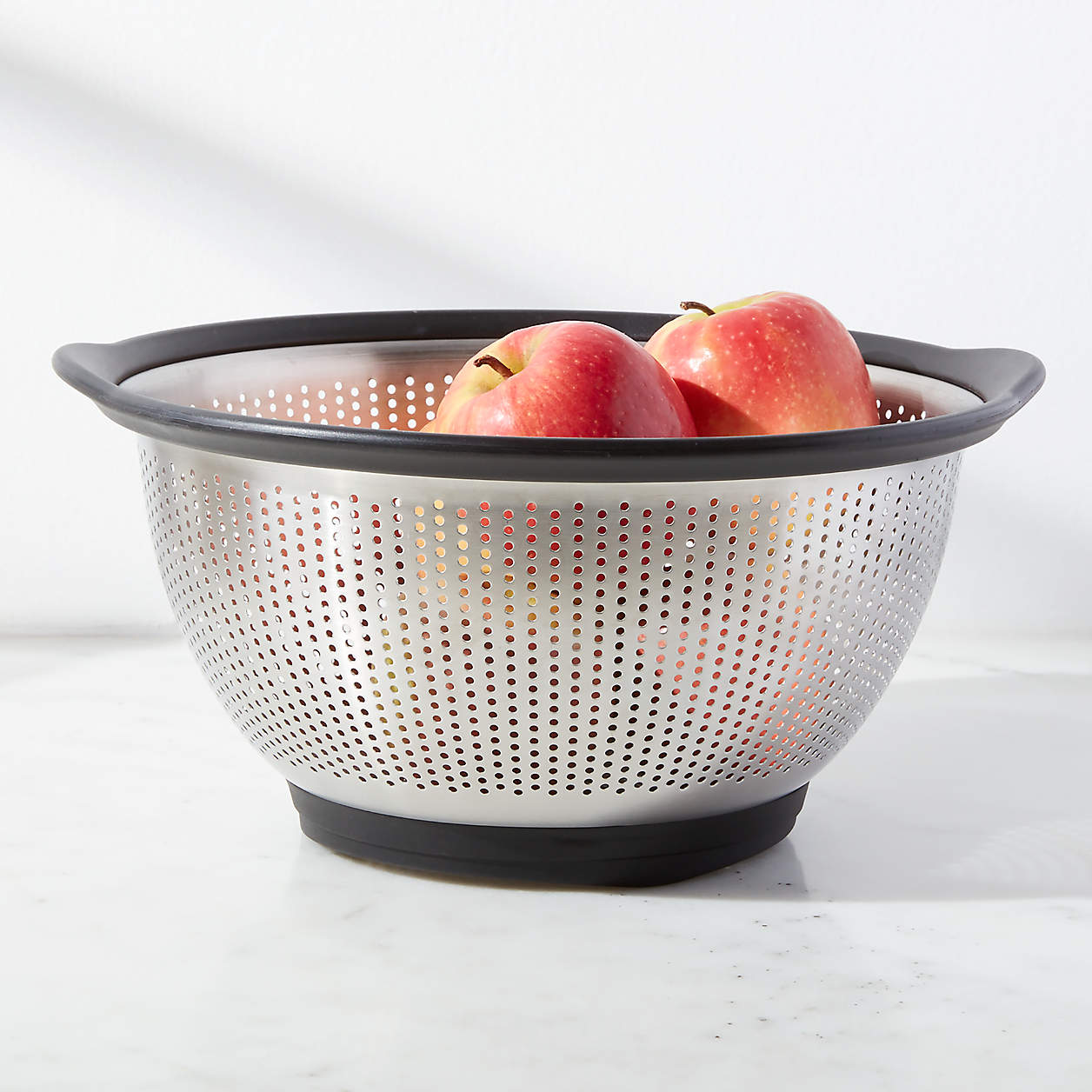 KitchenAid Stainless Steel Black Colander Crate & Barrel