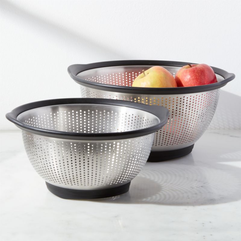 KitchenAid No-Slip Stainless Steel Colanders | Crate & Barrel Canada