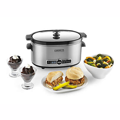 All-Clad 7-Quart Deluxe Slow Cooker with Aluminum Insert + Reviews | Crate  & Barrel