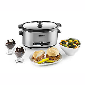 Elite 6-Quart Slow Cooker, Oxford Blue