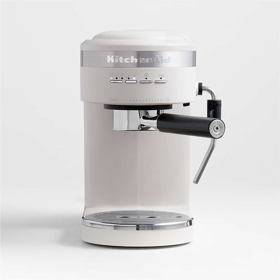 KitchenAid Matte White Semi-Automatic Espresso Machine + | Crate & Barrel
