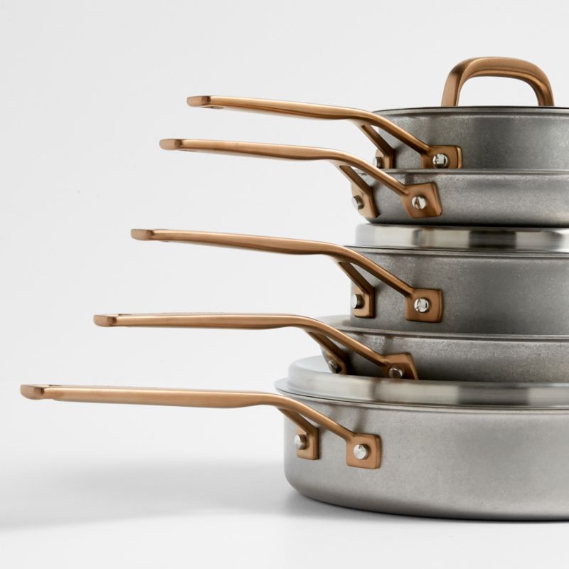 KitchenAid ® Stonewash Stainless Steel 5-Ply Clad 10-Piece Cookware Set - image 2 of 3