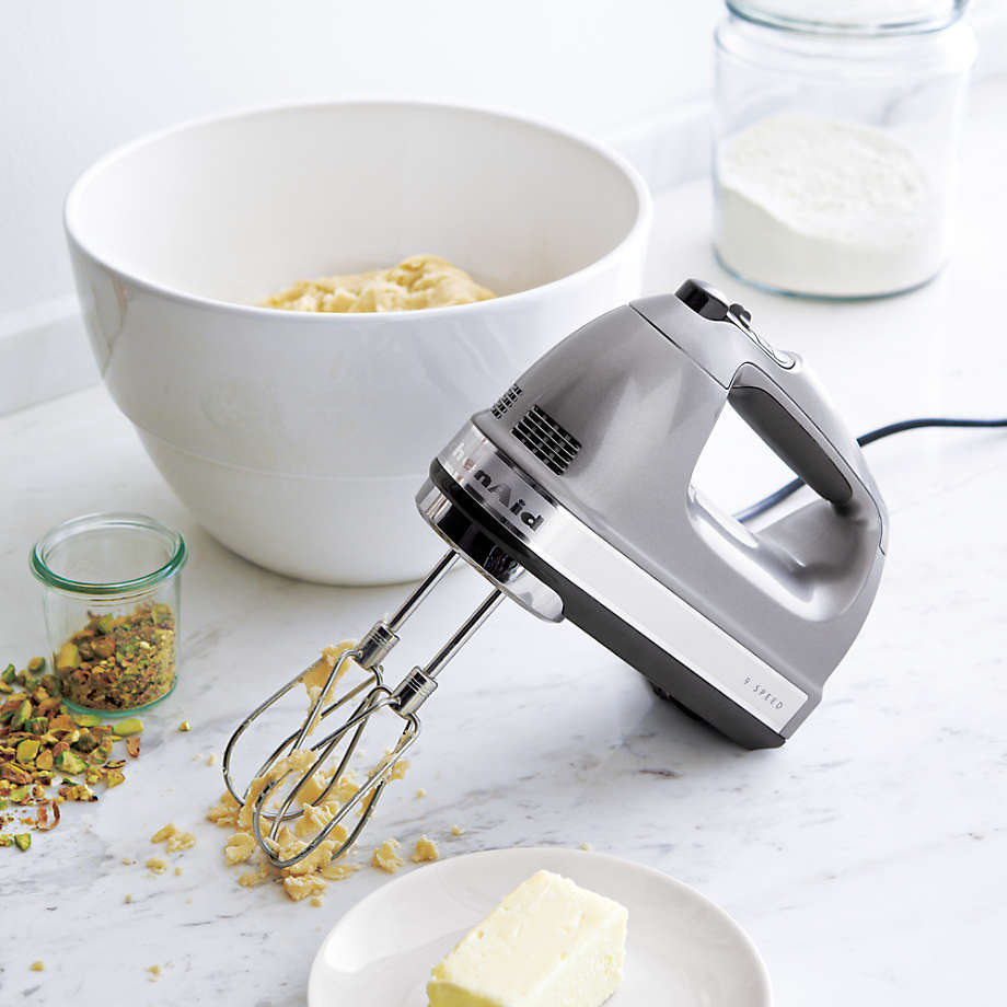 Crate&Barrel KitchenAid ® Contour Silver 9-Speed Hand Mixer