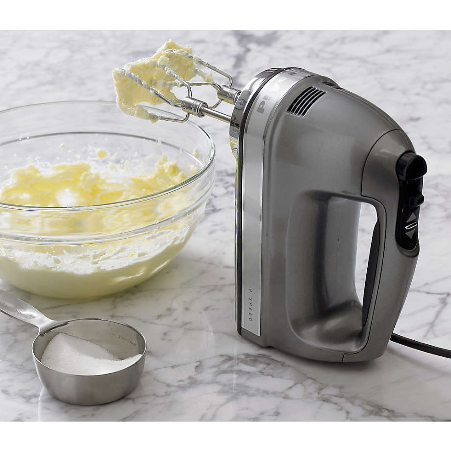 KitchenAid 9 Speed Contour Silver Hand Mixer - KHM926CU