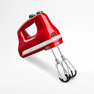 View KitchenAid ® Empire Red 6-Speed Hand Mixer with Flex Edge Beaters details