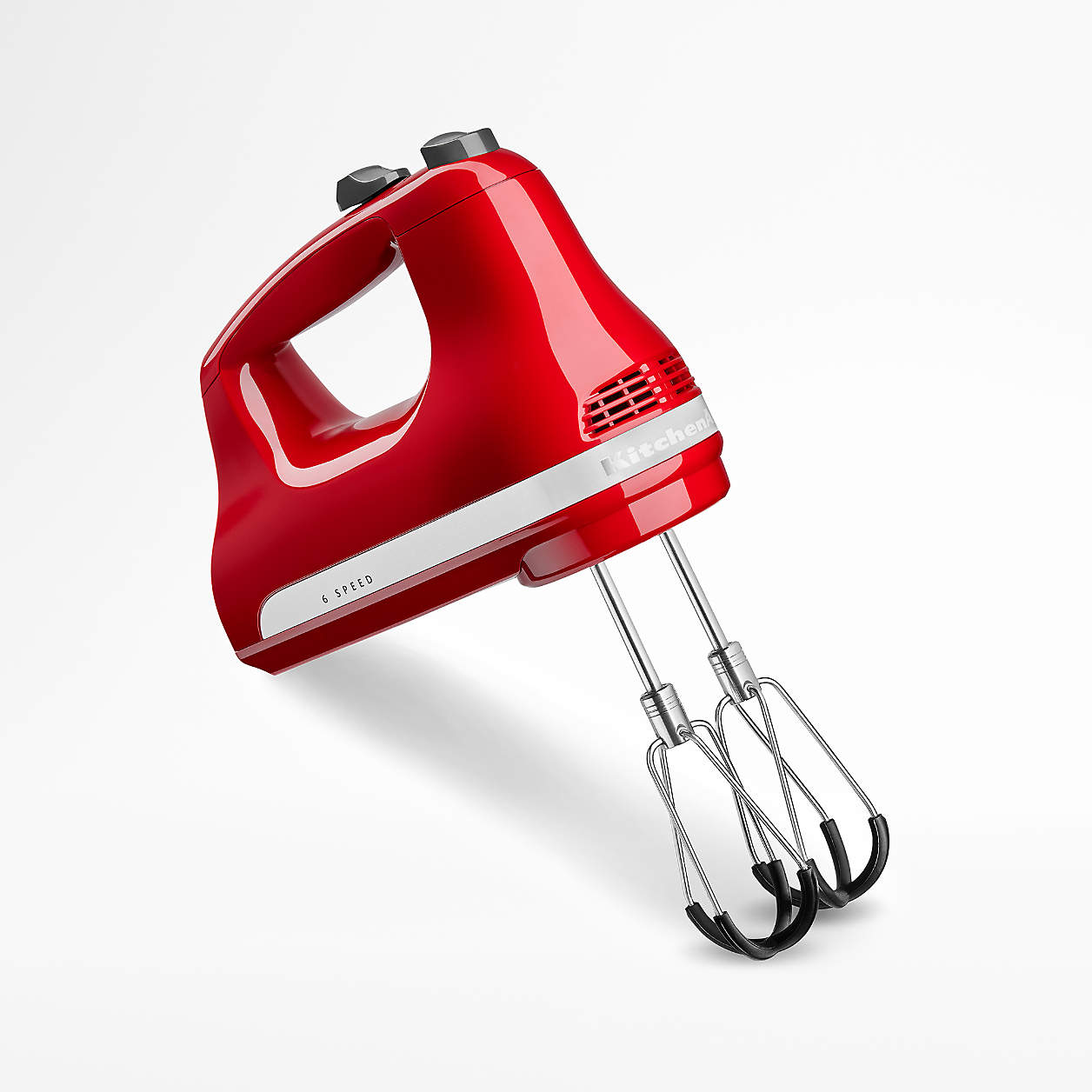 KitchenAid 6Speed Empire Red Electric Hand Mixer with Flex Edge