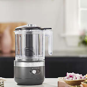 KitchenAid Grey Cordless 5-Cup Mini Food Chopper Processor +