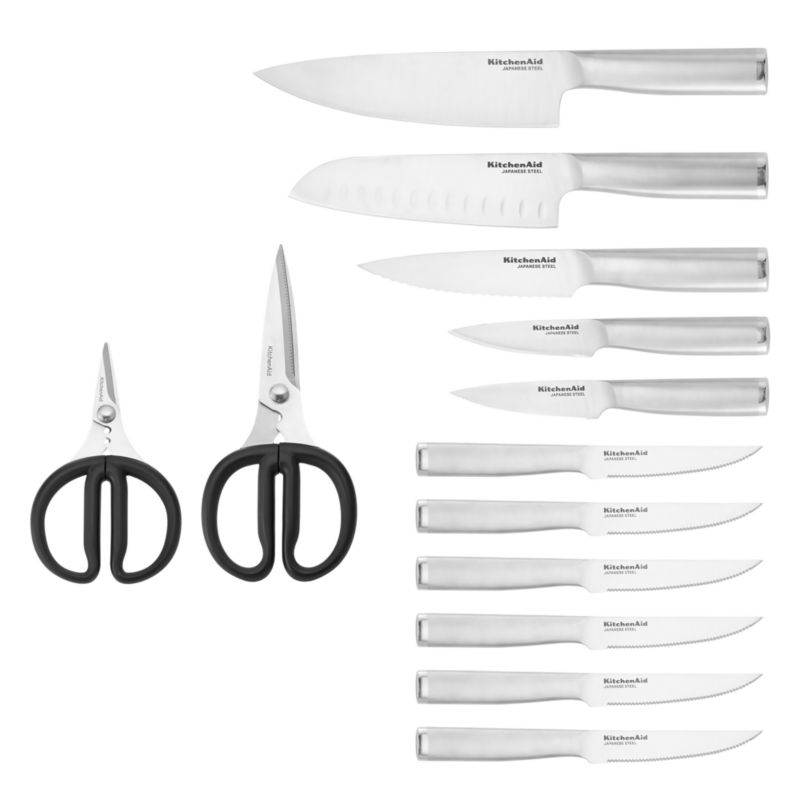 Kitchenaid Gourmet 14-Piece Stainless Steel Kitchen Knife Block