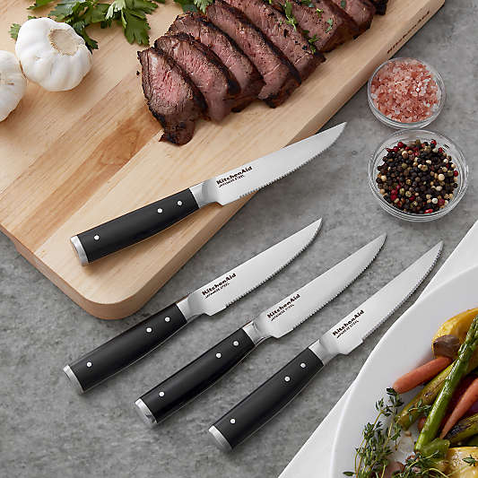 KitchenAid ® Gourmet 4-Piece Black Steak Knife Set