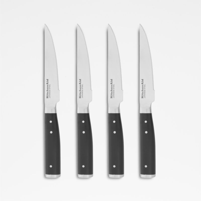 Kitchenaid Classic 3-piece Chef Knife Set Black with Endcap and Blade  Cover, Black