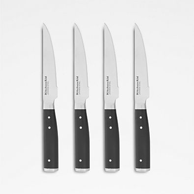 View KitchenAid ® Gourmet 4-Piece Black Steak Knife Set details