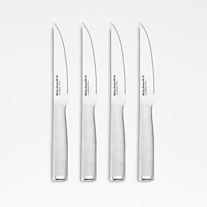 KitchenAid Premier 6-Piece Ash Wood Knife Block Set | Crate & Barrel