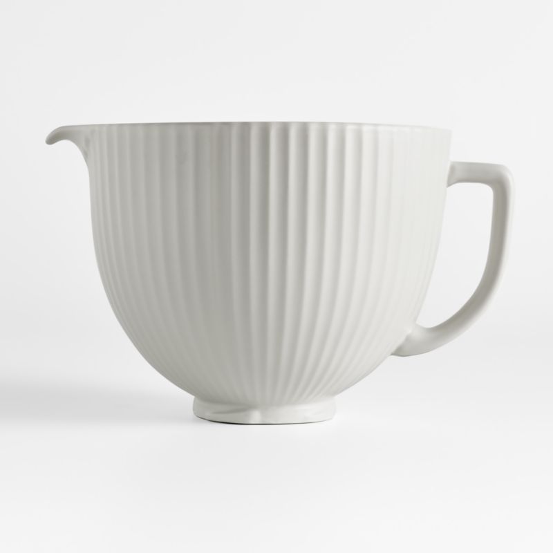 KitchenAid ® Stand Mixer Classic Column White 5-Qt. Ceramic Mixing Bowl with Spout